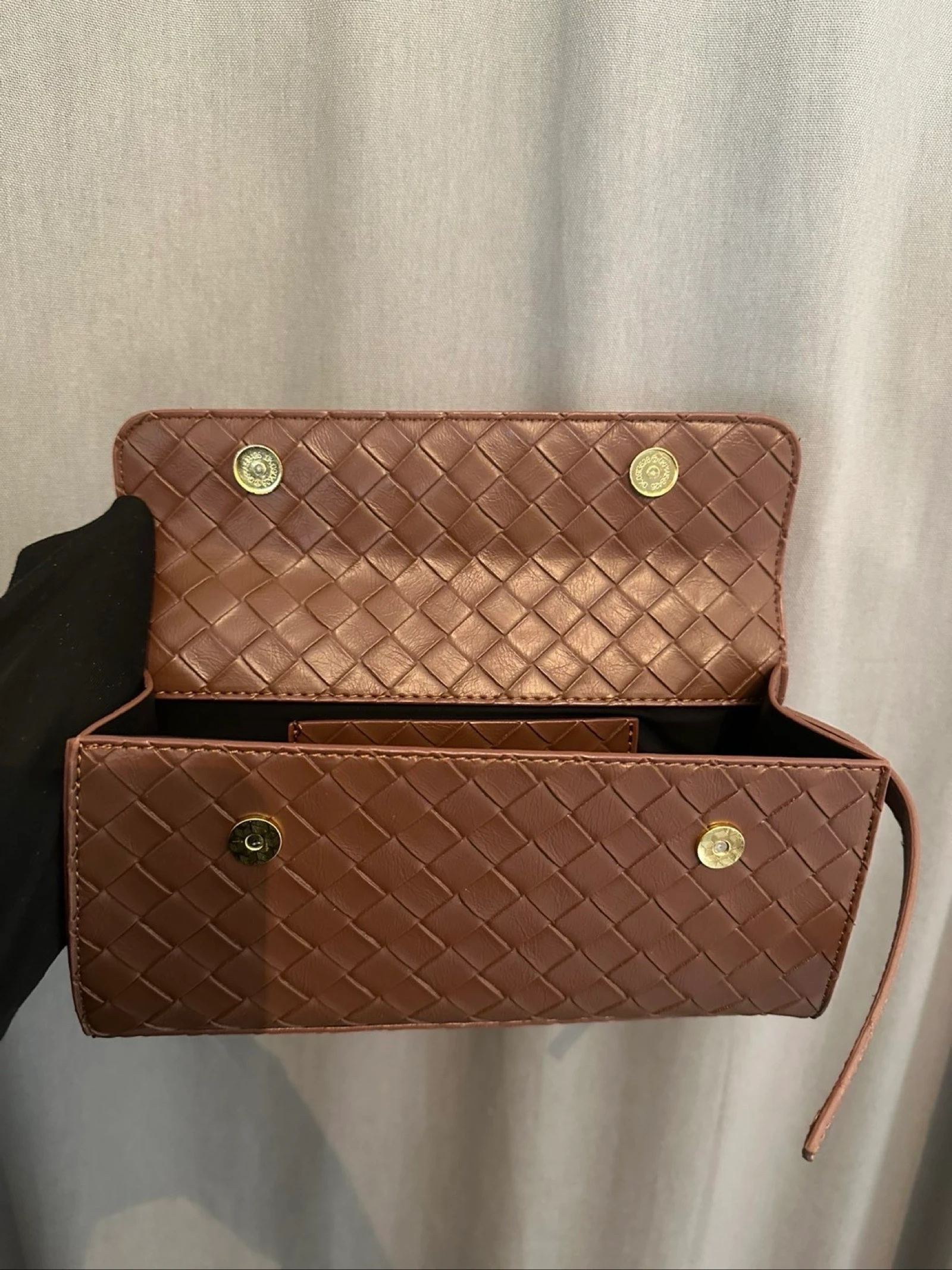 Bolso trenzado marrón chocolate – photo 8
